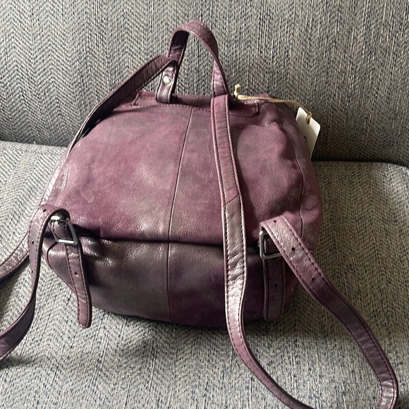 HOBO River Plum Graphite Leather Backpack - Picture 13 of 16